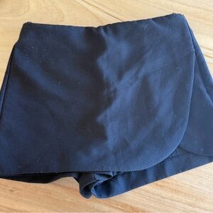 Zara Black Wrap-Style Skort